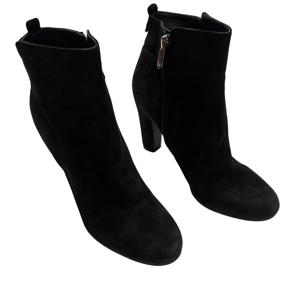 Sam Edelman Sianna Black‎ Suede Leather Ankle Booties Boots Women's Size 8.5
